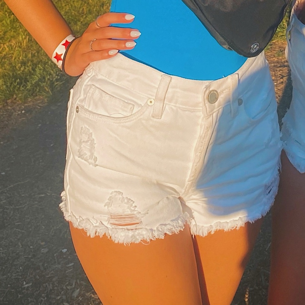 BLANK NYC White Jean Shorts
